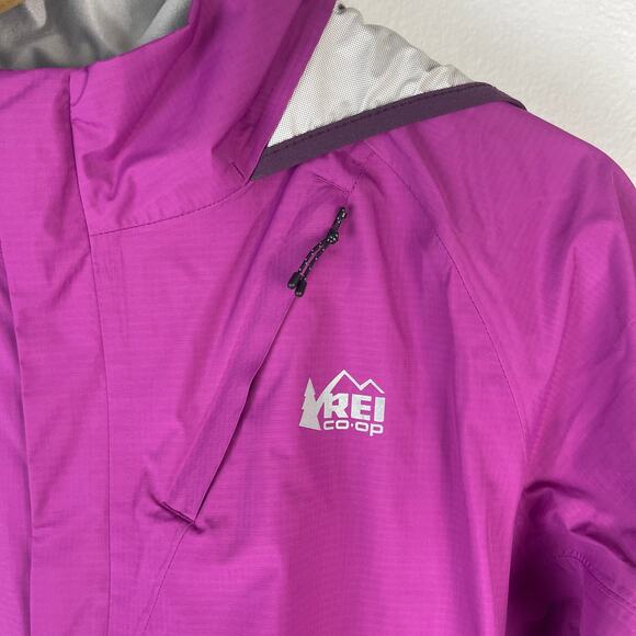 REI Co-op Junction Cycling Rain Jacket Vented Plumberry Pink Women's Large - Picture 4 of 14